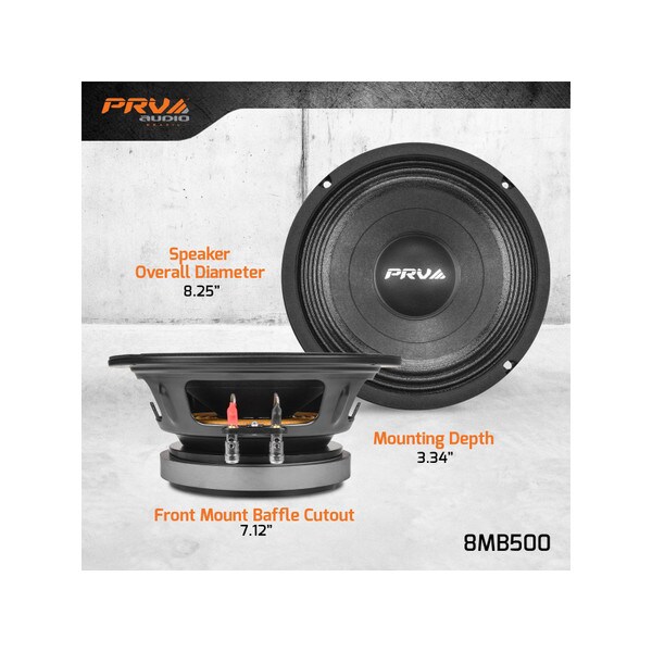 Main product image for PRV Audio 8MB500 - 8" Midbass Woofer294-3534